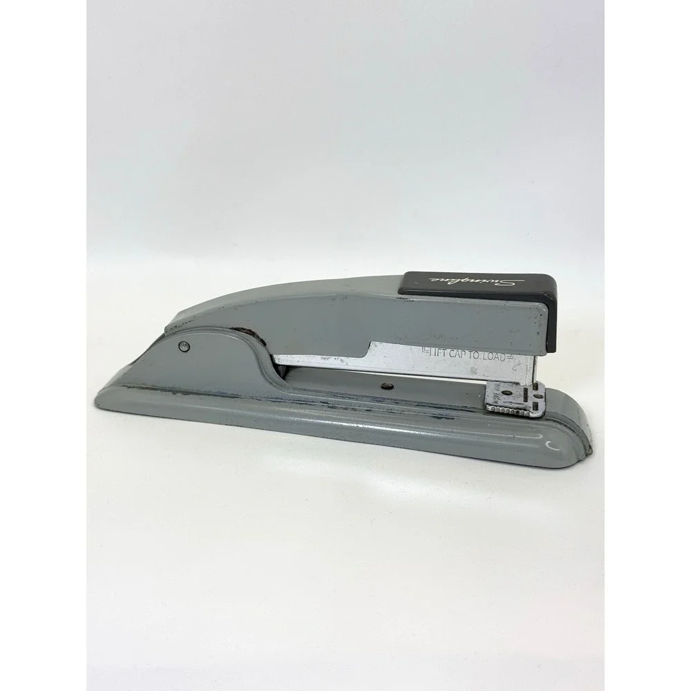 1950s VTG Swingline 27 Gray Metal Stapler USA Art Deco Mid Century Desk Office